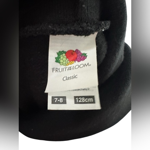 Fruit of the Loom Kids Hoodie Black Gamer Graphic Sweatshirt Size 7-8 - Picture 4 of 7